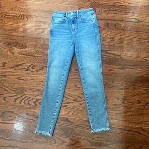 We The Free - Light blue skinny fringe jeans